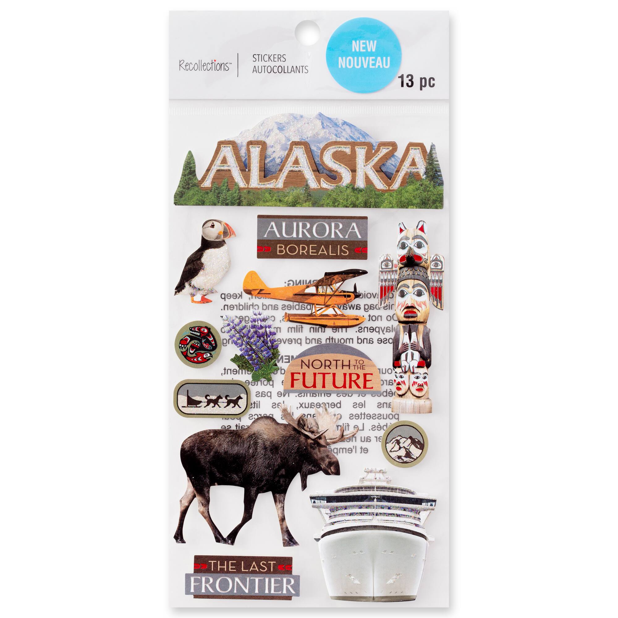 12 Pack: Alaska Dimensional Stickers by Recollections™